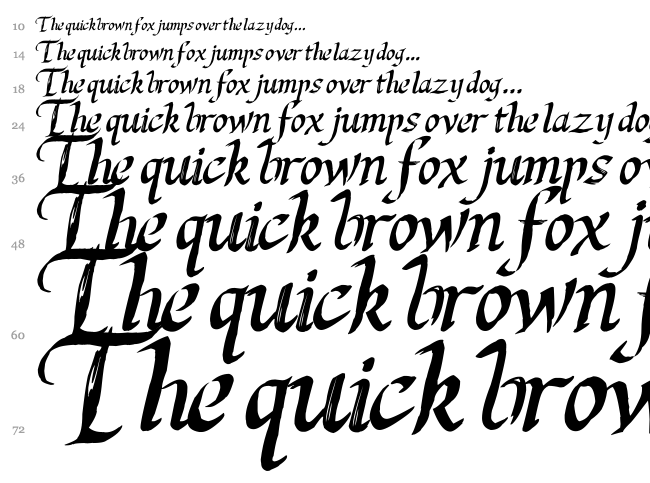 Last King Quest font waterfall